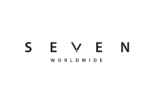 The company logo for "SEVEN WORLDWIDE" in subtle, dark grey, all-caps text on a solid black background.