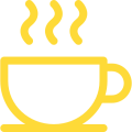 Icon indicating coffee, tea, beverages, or a restaurant/cafe service